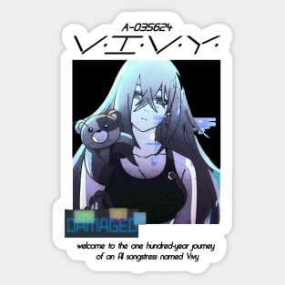 Vivy: Fluorite Eyes Song ''DAMAGED'' V2 Anime Manga Sticker